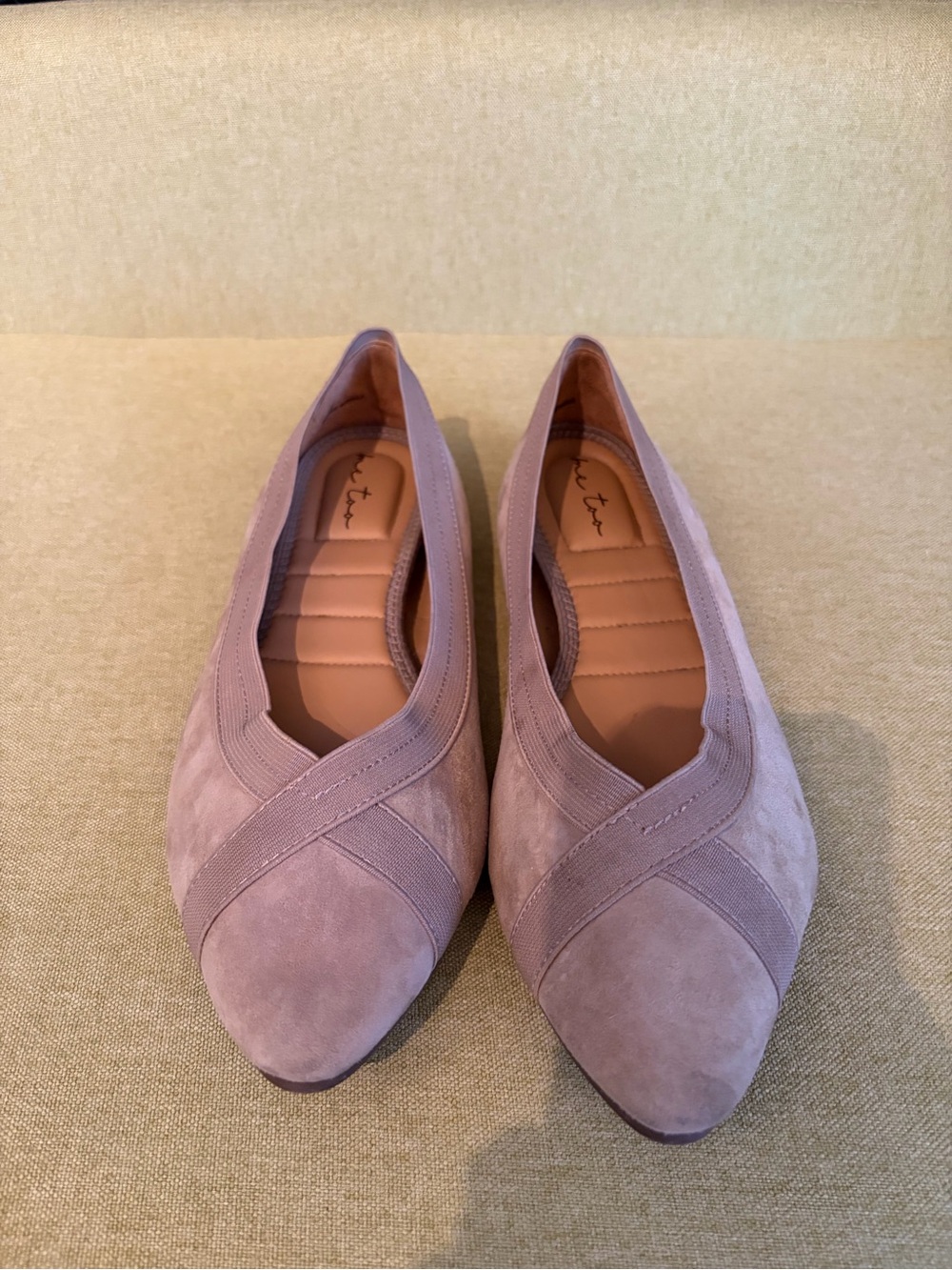 me too Suede Ballet Flats in Tan - Picture 2 of 4